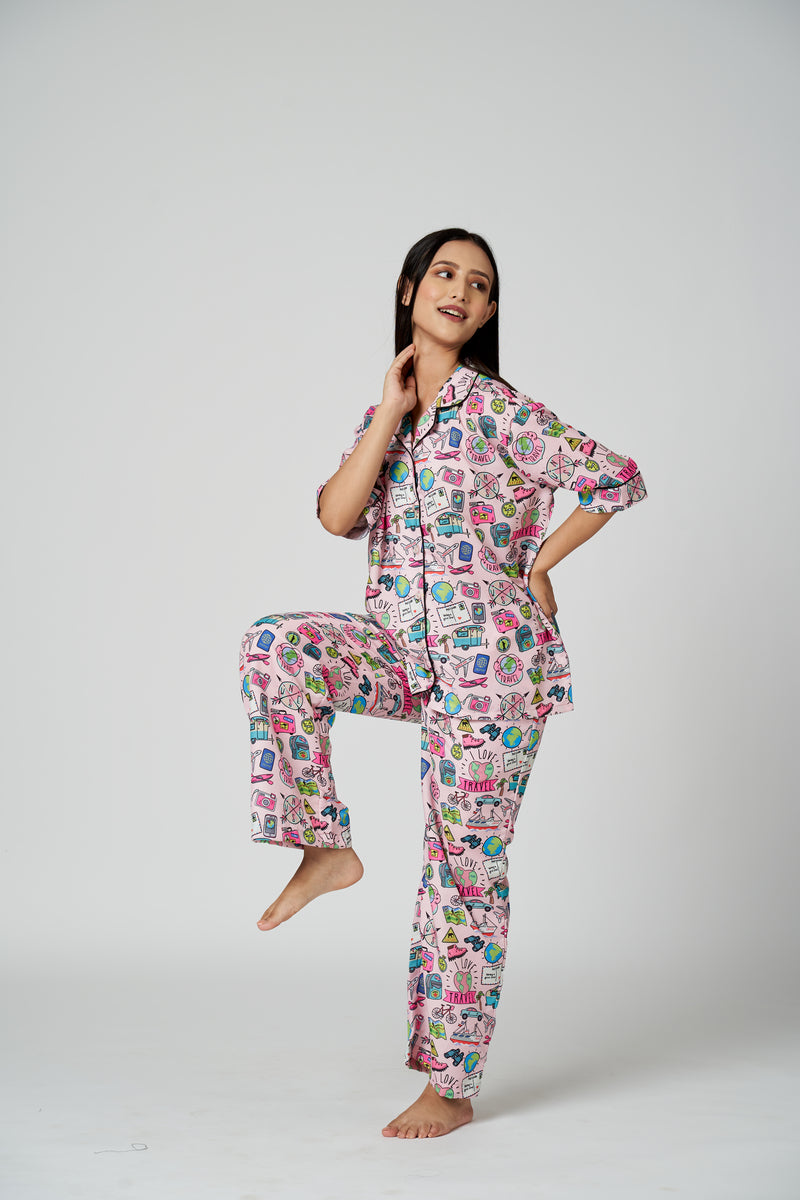 TRAVEL PJ SET (WITH BELT)