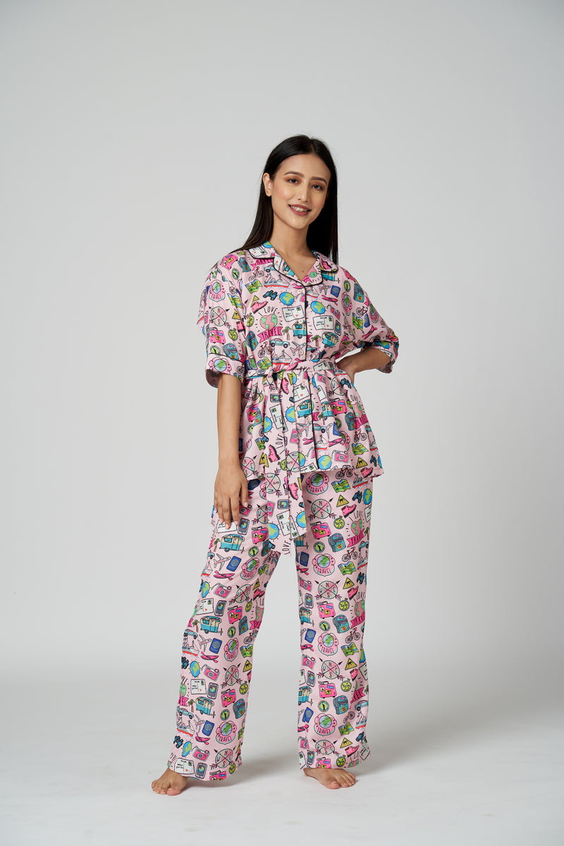 TRAVEL PJ SET (WITH BELT)