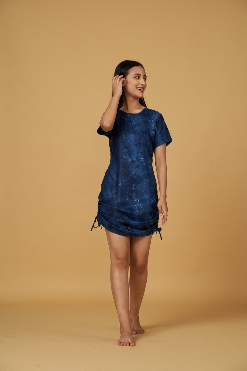TIE & DYE DRESS (BLUE)