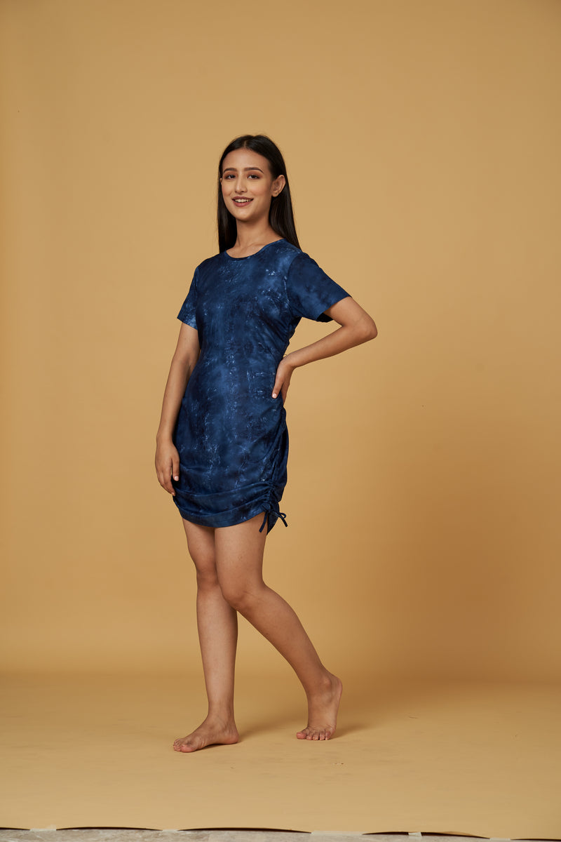 TIE & DYE DRESS (BLUE)