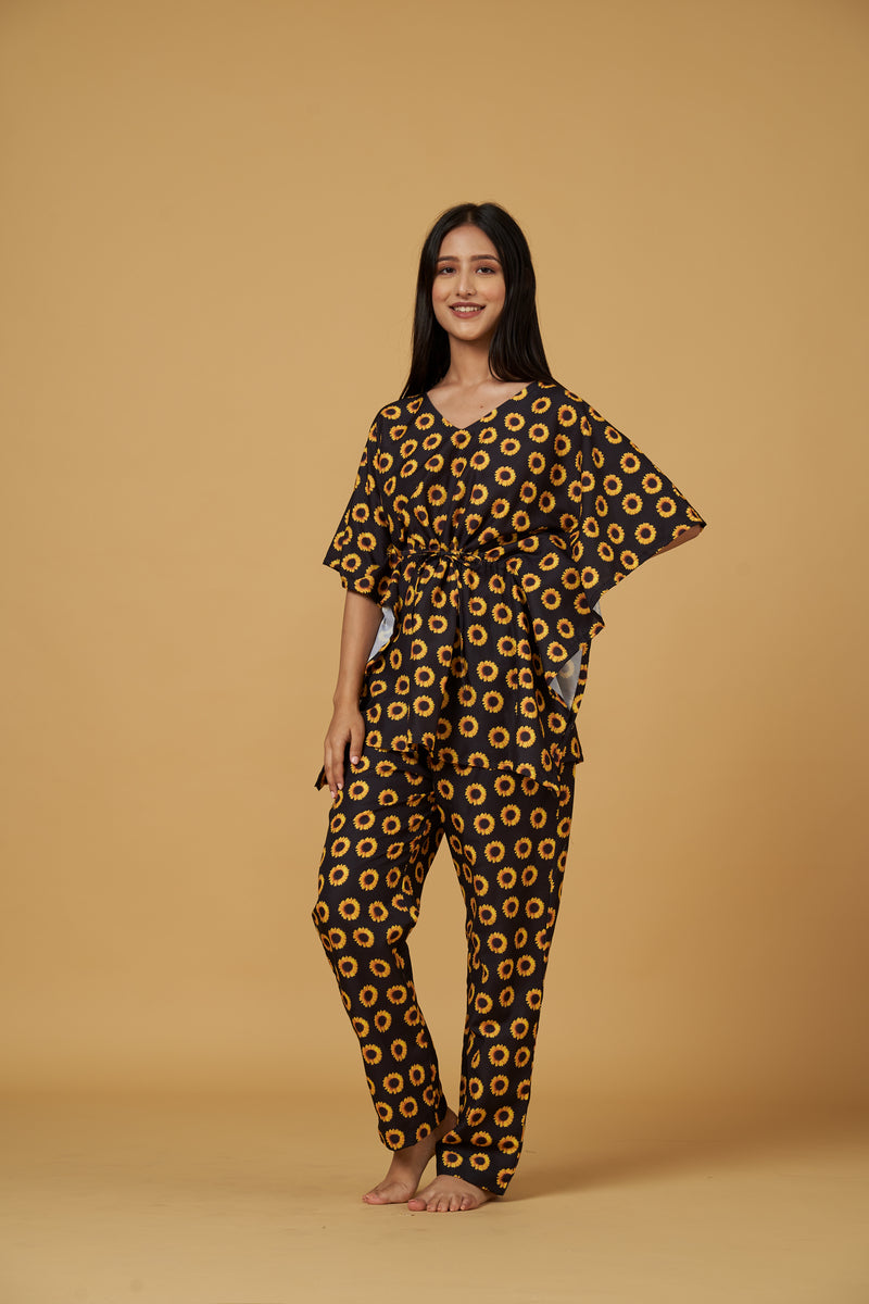 SUNFLOWER KAFTAN SET