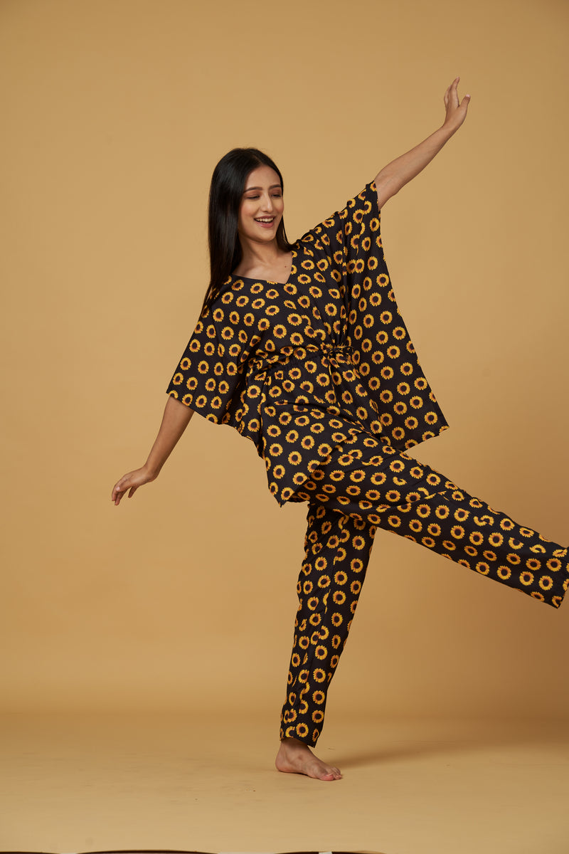 SUNFLOWER KAFTAN SET