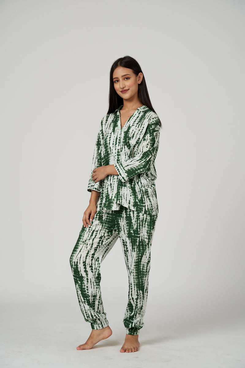 GREEN TIE & DYE CO ORD SET