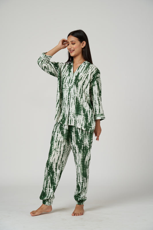 GREEN TIE & DYE CO ORD SET