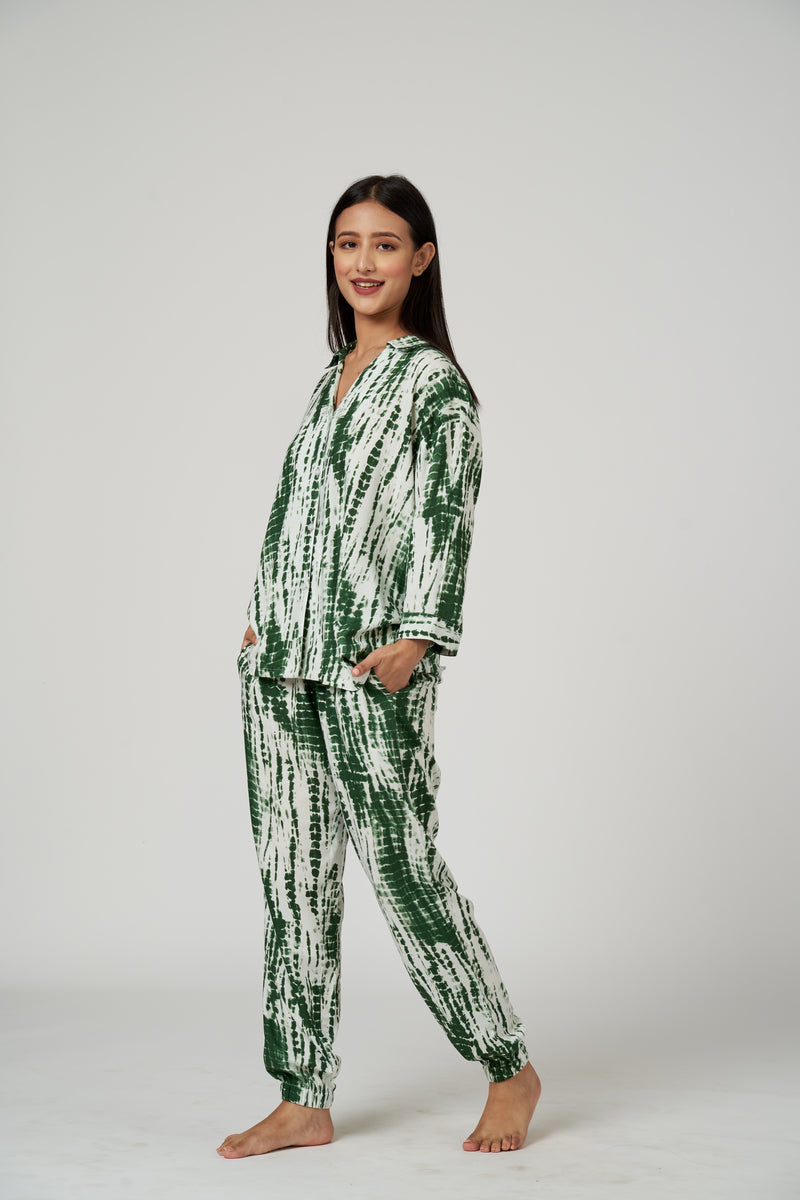 GREEN TIE & DYE CO ORD SET